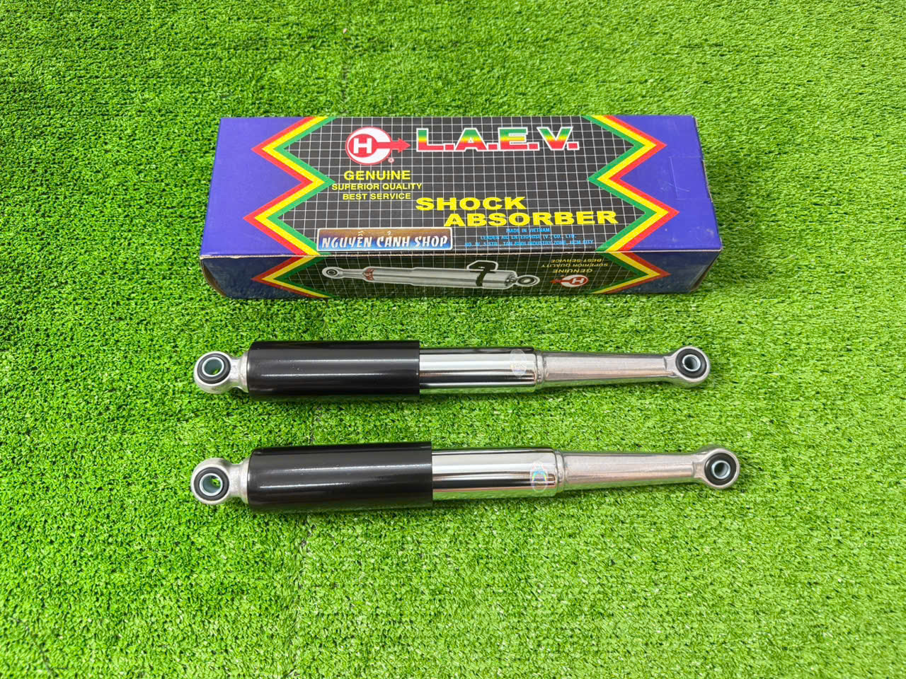 Cặp phuộc sau xe 67 ống sắt 38cm LAEV chính hãng