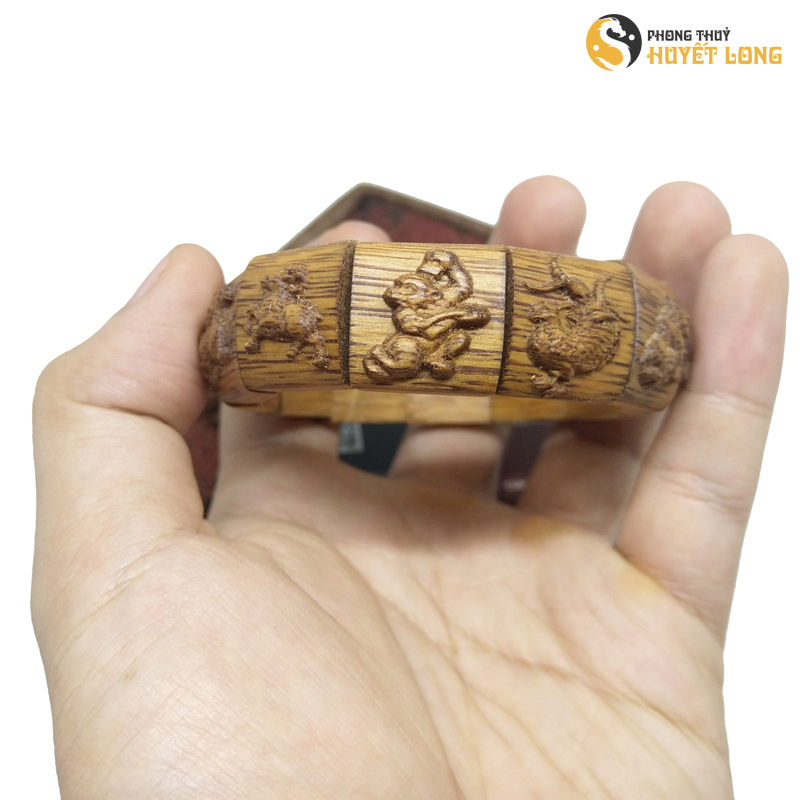 Vòng Tay Trầm Hương Khắc 12 Con Giáp