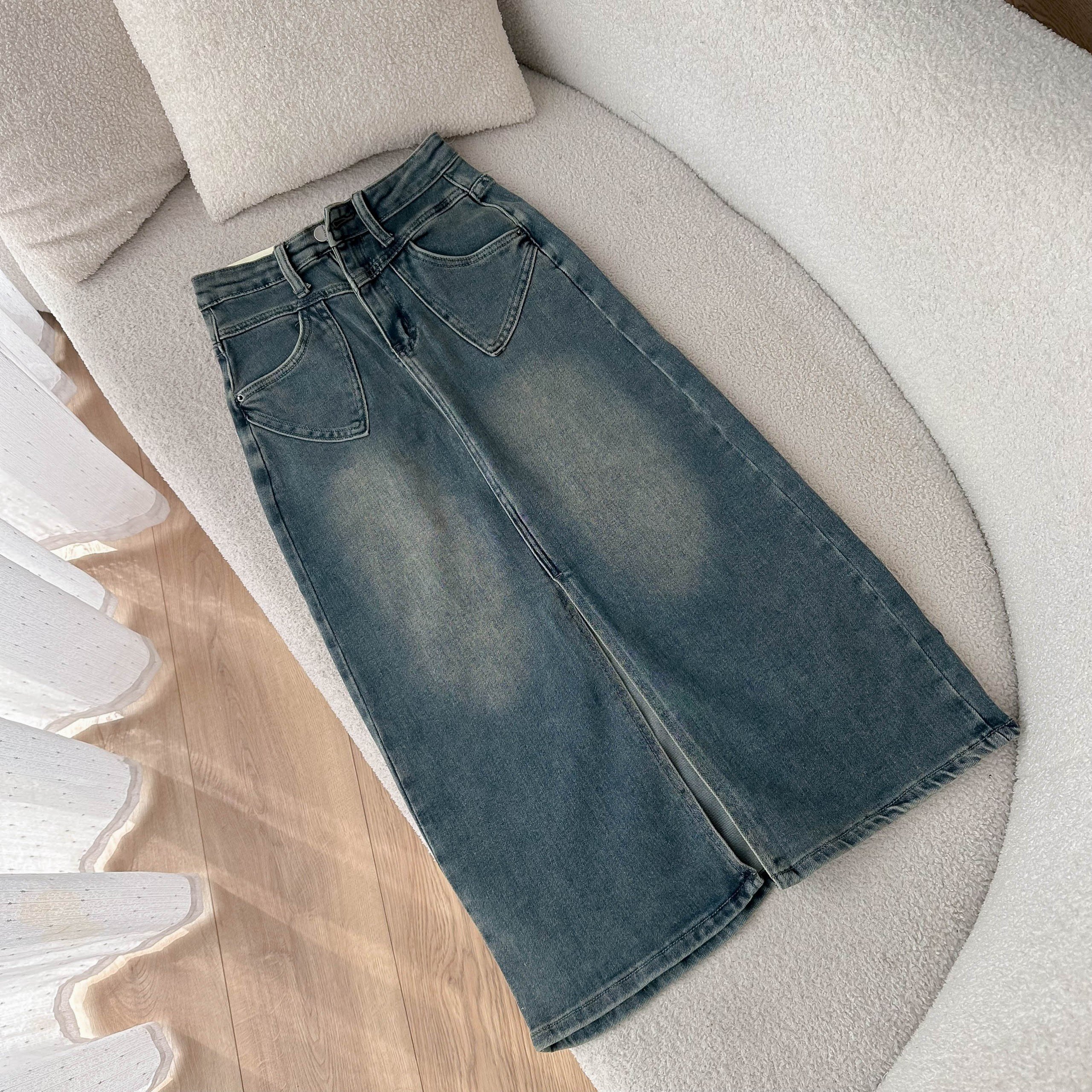 Chân Váy Jeans Thiết Kế Túi Hàm Ếch MYAN DESIGN V102301
