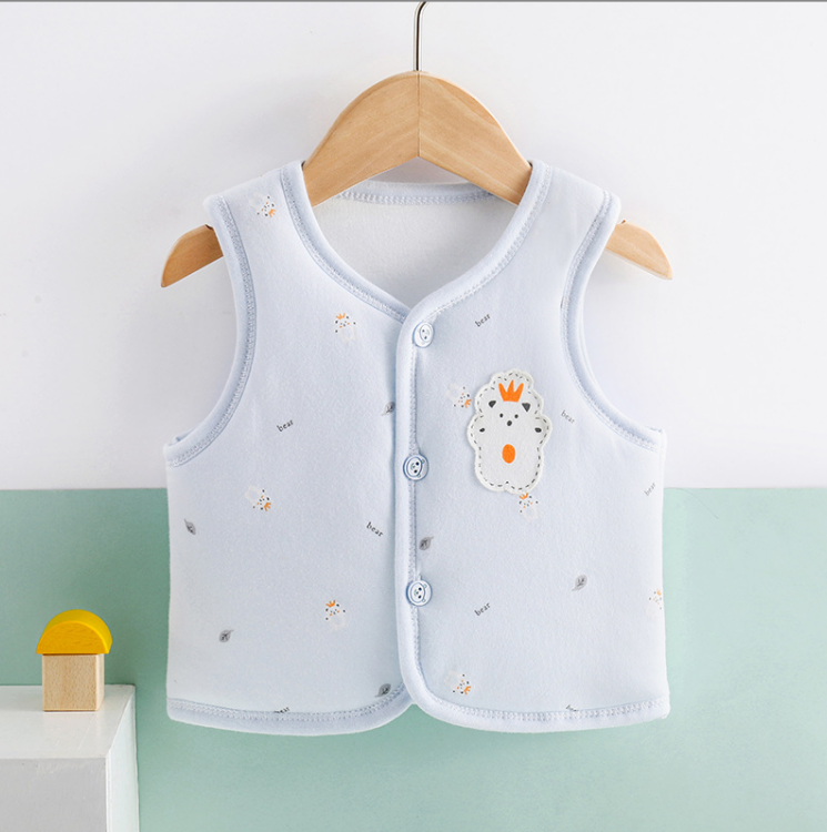 Áo gile trần bông mỏng cho bé 0-18m