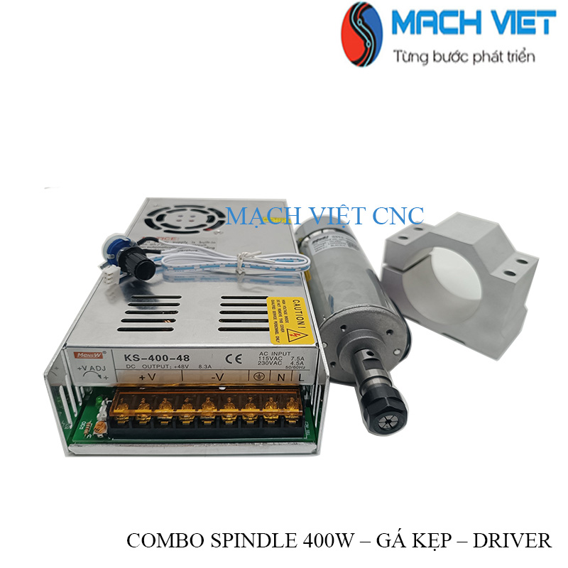 Spindle 400W kèm gá kẹp tuỳ chọn gồm driver