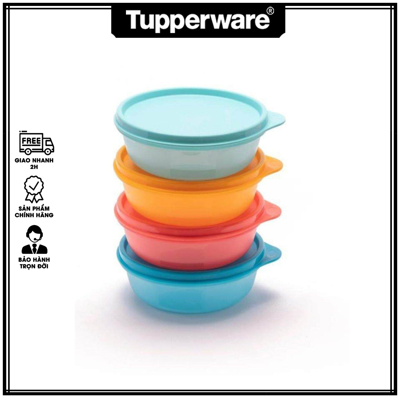 Bộ hộp bảo quản thực phẩm Junior Modular Bowl 300ml (4 hộp) - Tupperware
