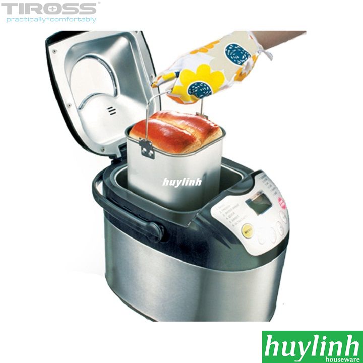 [HCM]Máy làm bánh mì Tiross TS821 - 2 lít - 12 chức năng