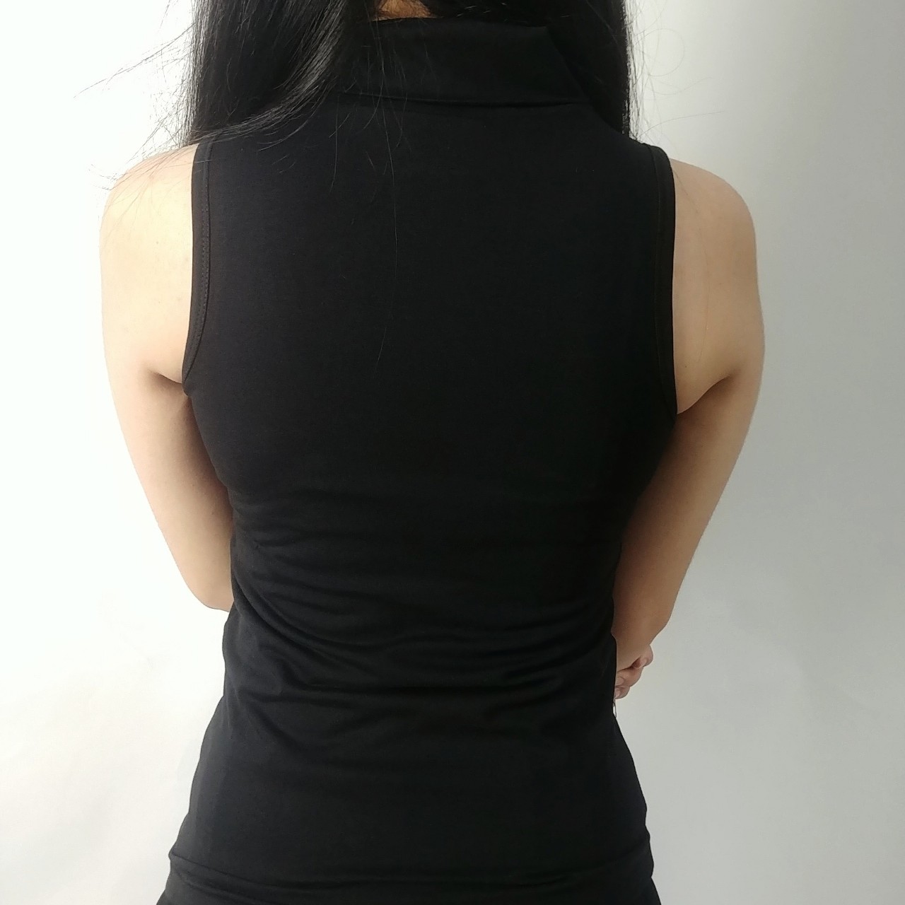 Áo cổ lọ sát nách nữ dáng ôm cotton co giãn King caravat thời trang T15