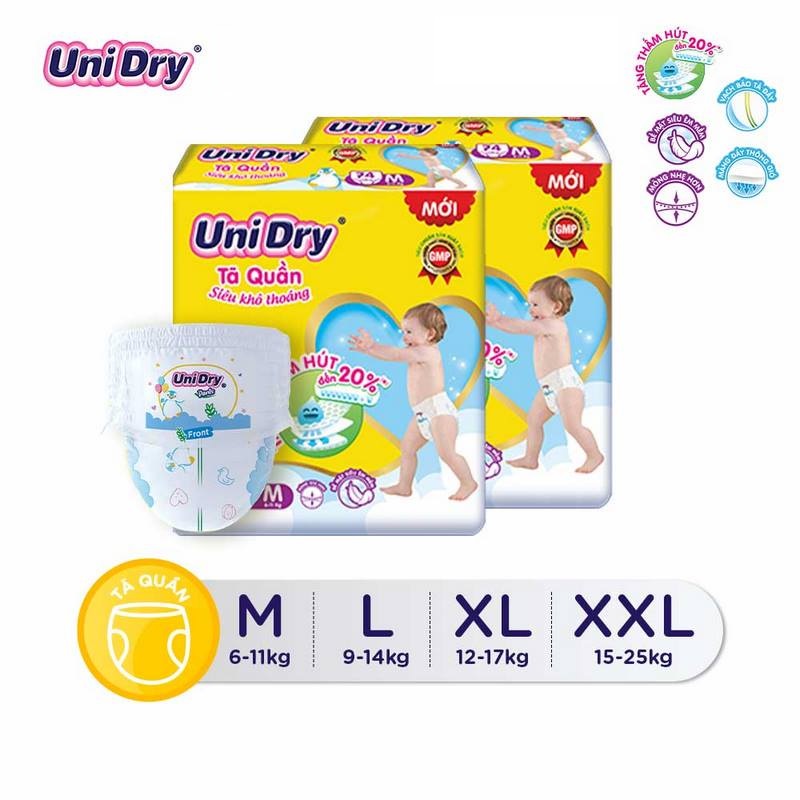 Tã Quần UniDry L54/XL48/XXL44