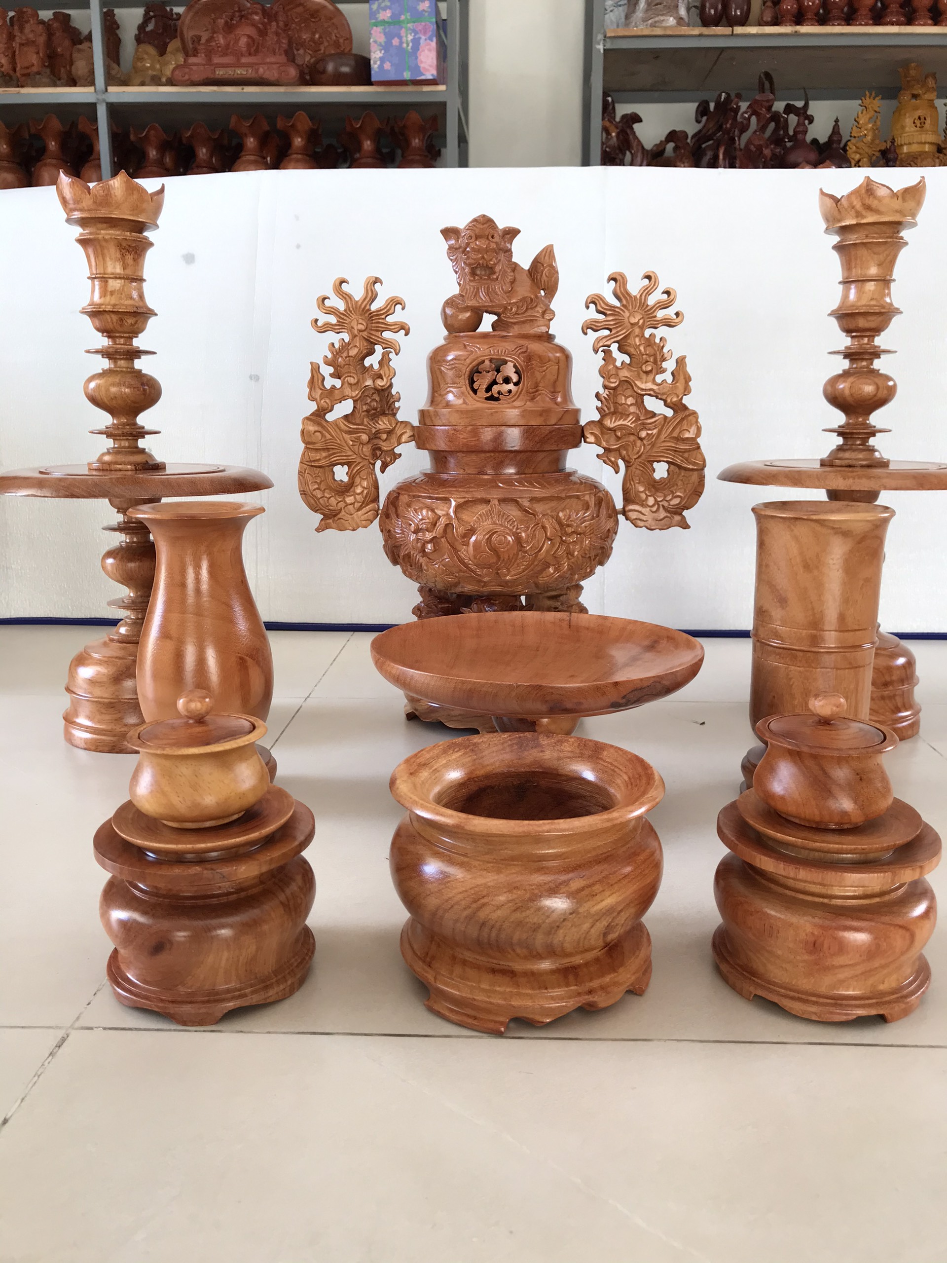 Best Retro 9 PCs set high grade red dashed Wood heterophylla before-sale kit