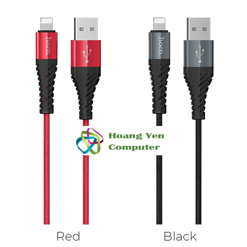 [1M] Cáp Sạc IPhone IPad Hoco X38 Dài 1M Dây Dù - BH 12 Tháng 1 đổi 1 (MÀU SẮC NGẪU NHIÊN) - Hoàng Yến Computer