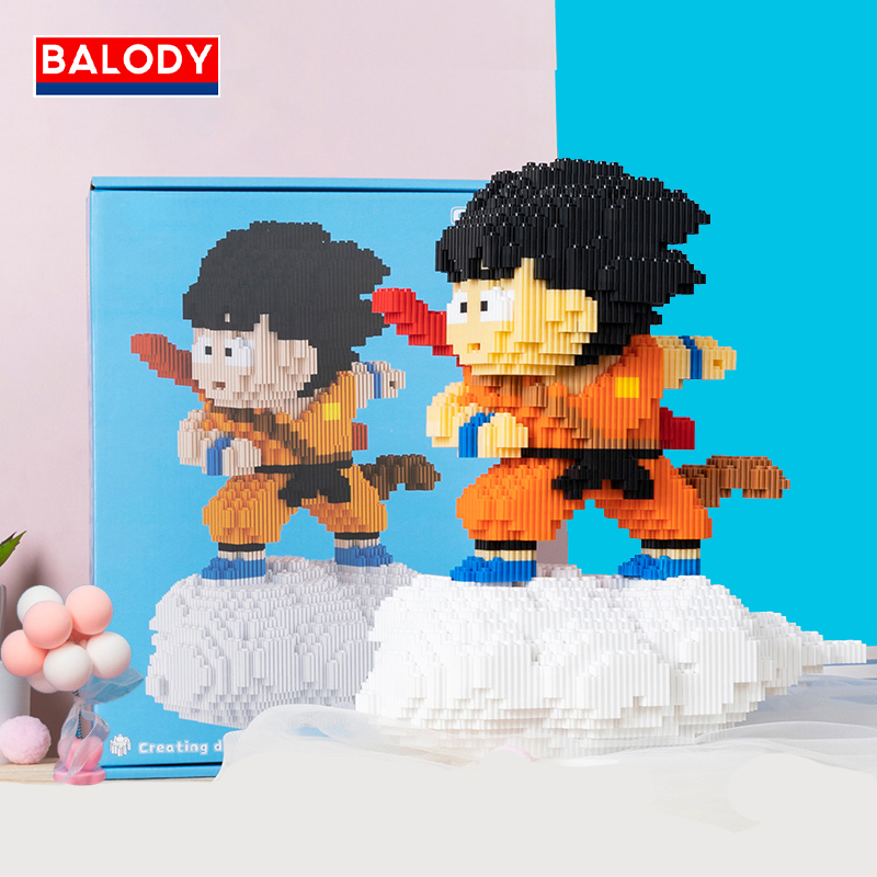 Mô hình Lắp ráp nhân vật Goku Dragon Ball 30cm BALODY dễ thương Lego 3D Đồ  chơi lego ghép xếp hình quà tặng sinh nhật cho bé MS6380 