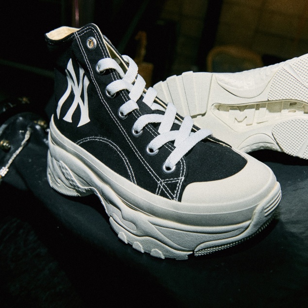 Giày Sneaker MLB Chunky High New York Yankees Black ( Full box)