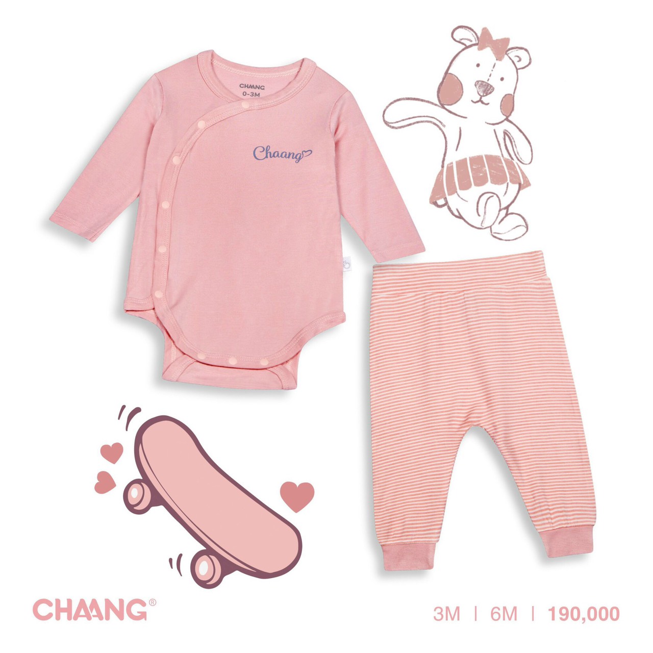 Bộ body chip Chaang cho bé trai, bé gái