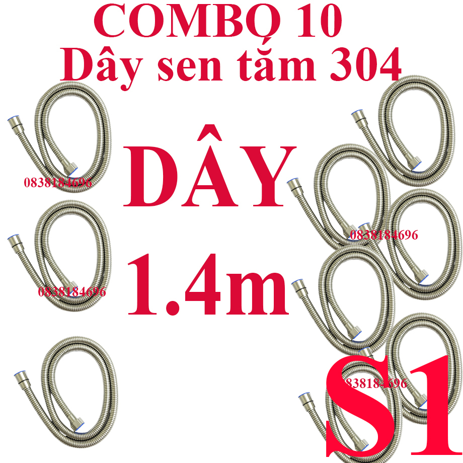 Bộ 4 Dây vòi xịt vệ sinh ,dây cấp nước vòi xịt vệ sinh 1,2m dây inox 201 mắt to, Dây nhuyễn, Dây mắt To, Dây 1.2m , dây sen 1.4m. dây sen dây xịt thực dài 15cm, 145cm, Dây xịt vệ sinh, Dây sen tắm, CHỌN