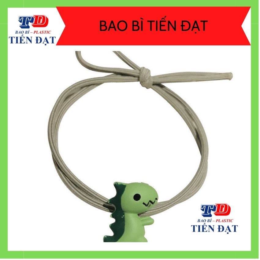 [ mới] Dây Cột Tóc Cao Su Co Giãn Hình Khủng Long Dễ Thương; Thun Co giãn