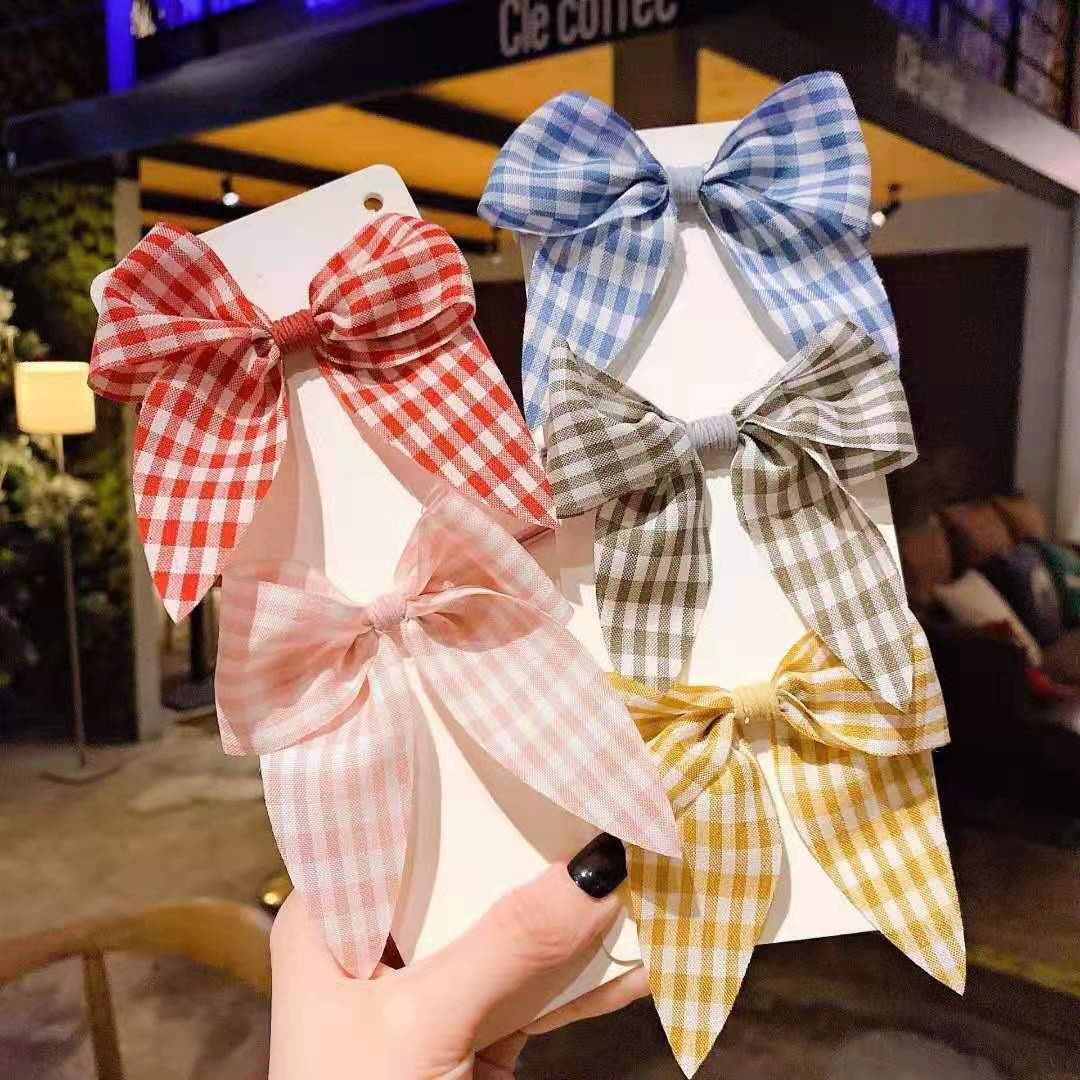 Set 5 Dây Cột Tóc Đính Nơ Phong Cách Hàn Quốc Nữ - Dây Thun Buộc Tóc Nữ
