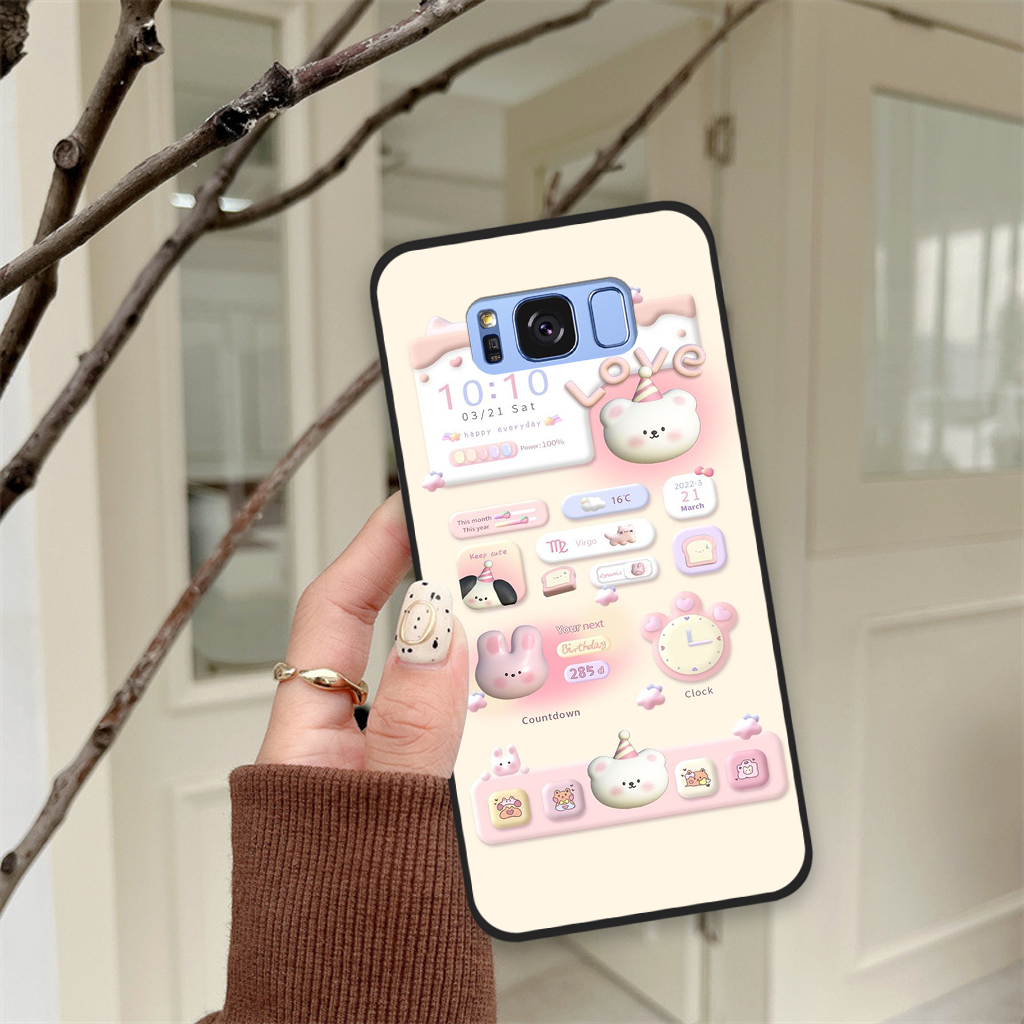 Ốp lưng samsung galaxy s8 / s8 plus / s8+ con vịt 3d đáng yêu, mèo kẻ caro dễ thương