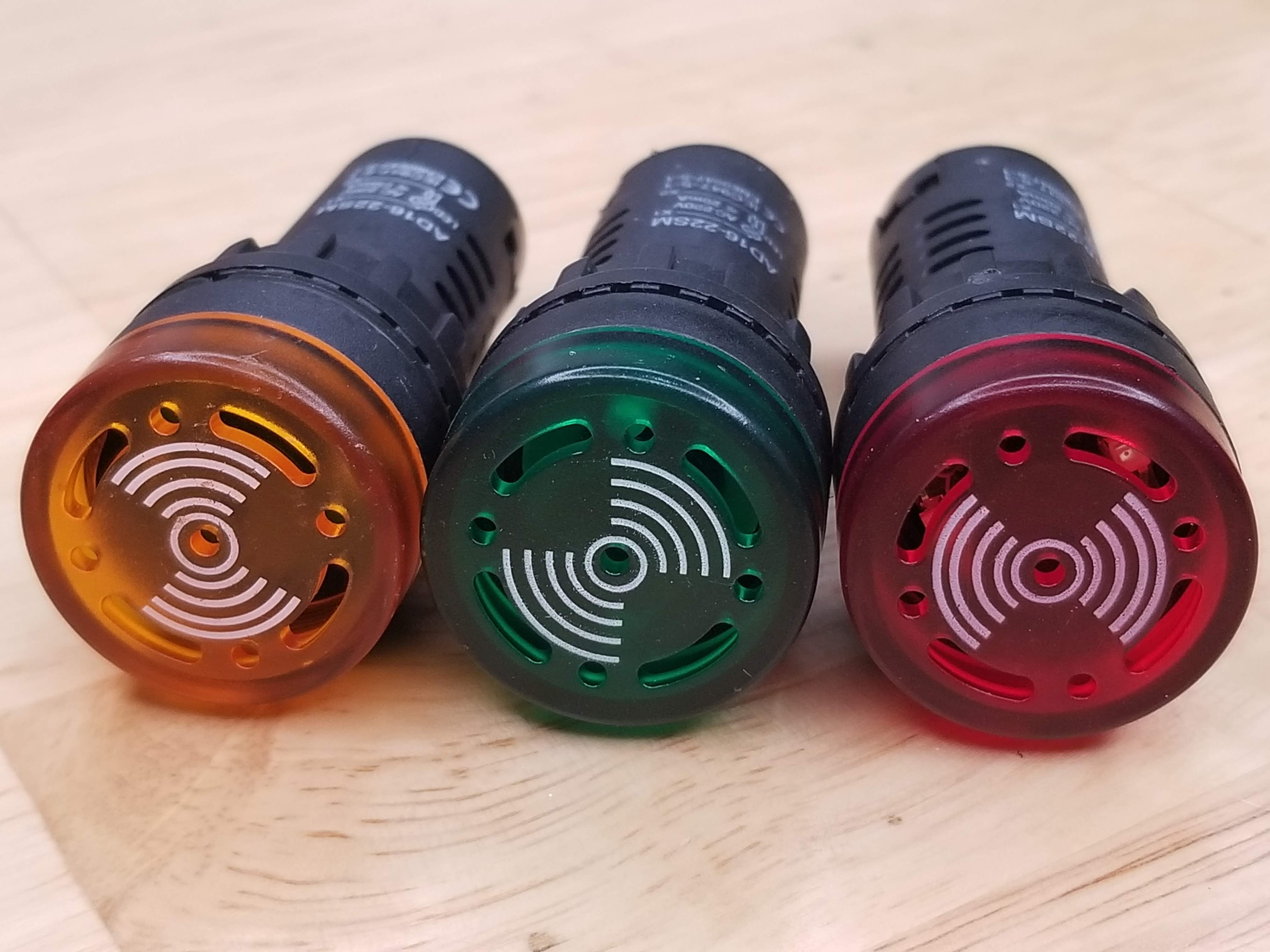 Còi báo động có đèn Led phi 22, nguồn 24VDC, 220VAC