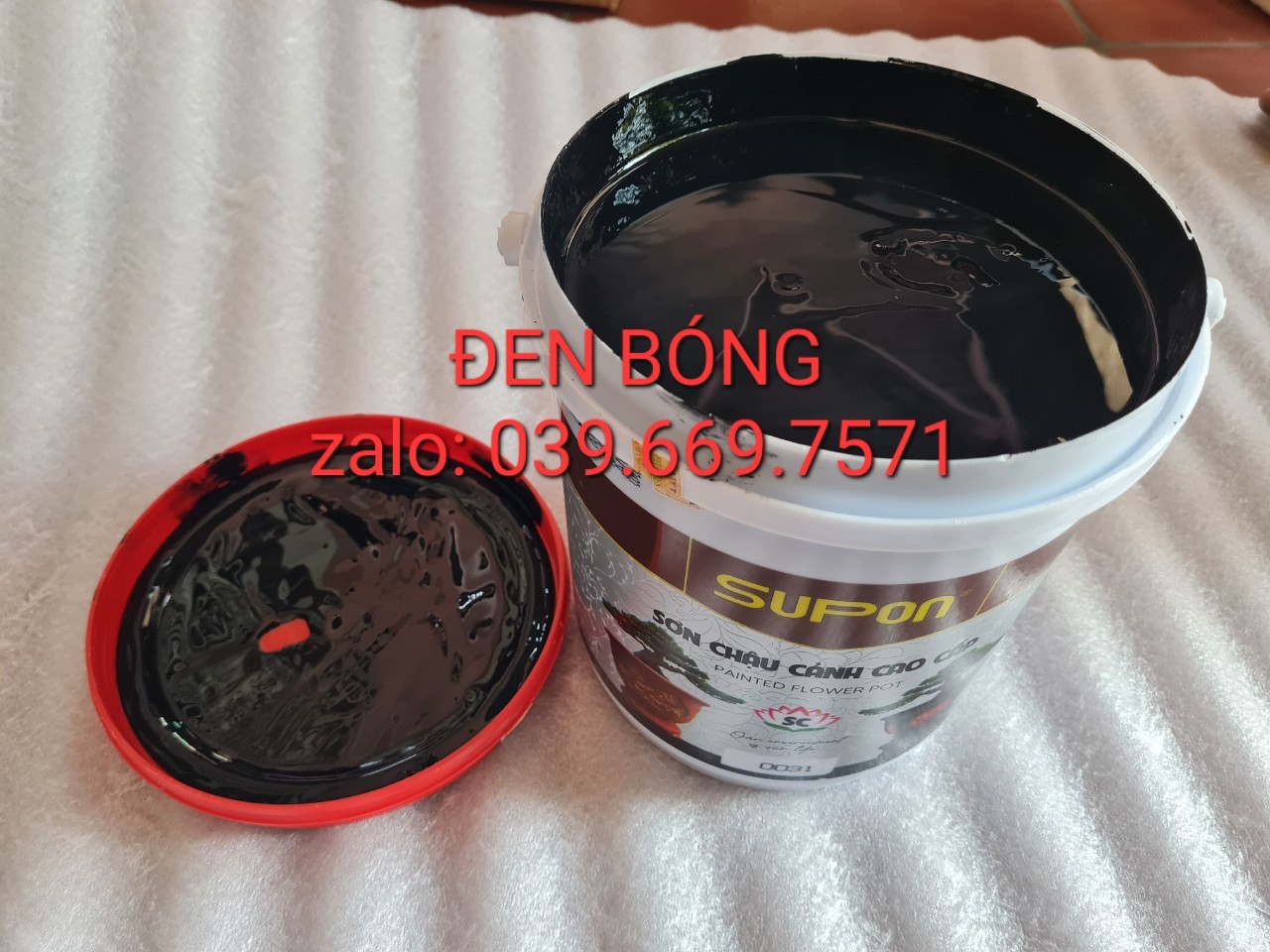 Sơn Chậu Cảnh Đen Bóng SUPON Hộp 1 LÍt