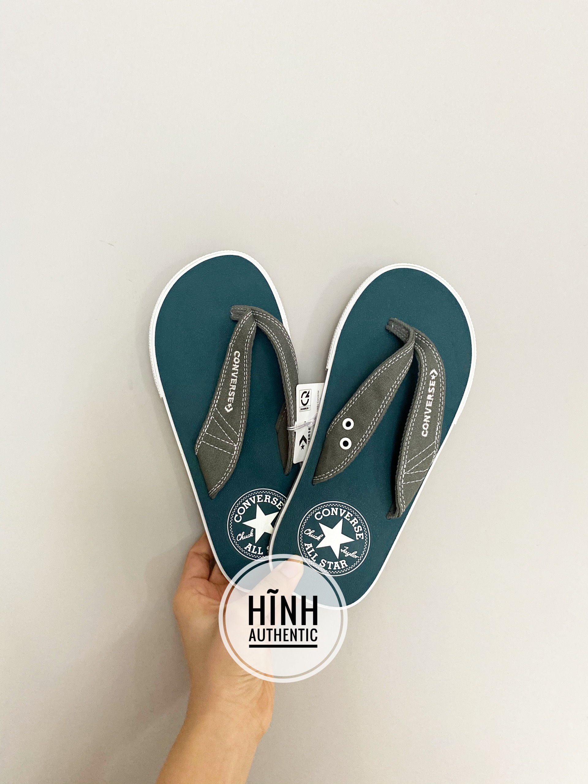 Dép Converse xanh quai xám xỏ ngón chính hãng quai vải
