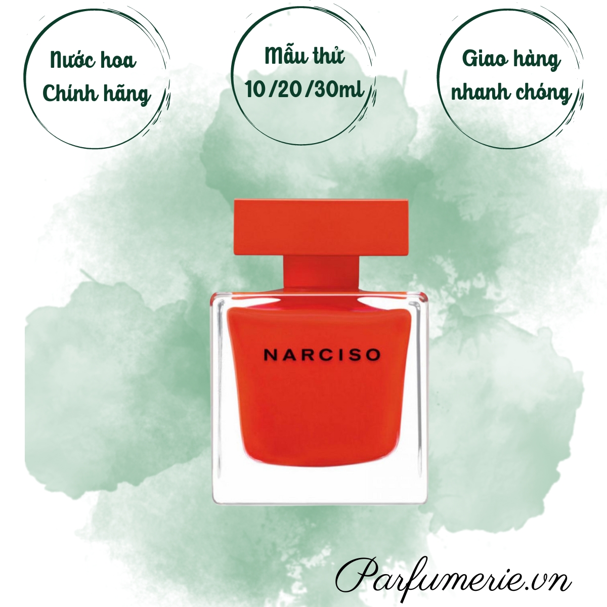 Mẫu thử Nước hoa Nar Đỏ ROUGE; Nước hoa nữ ngọt ngào, hiện đại, thu hút