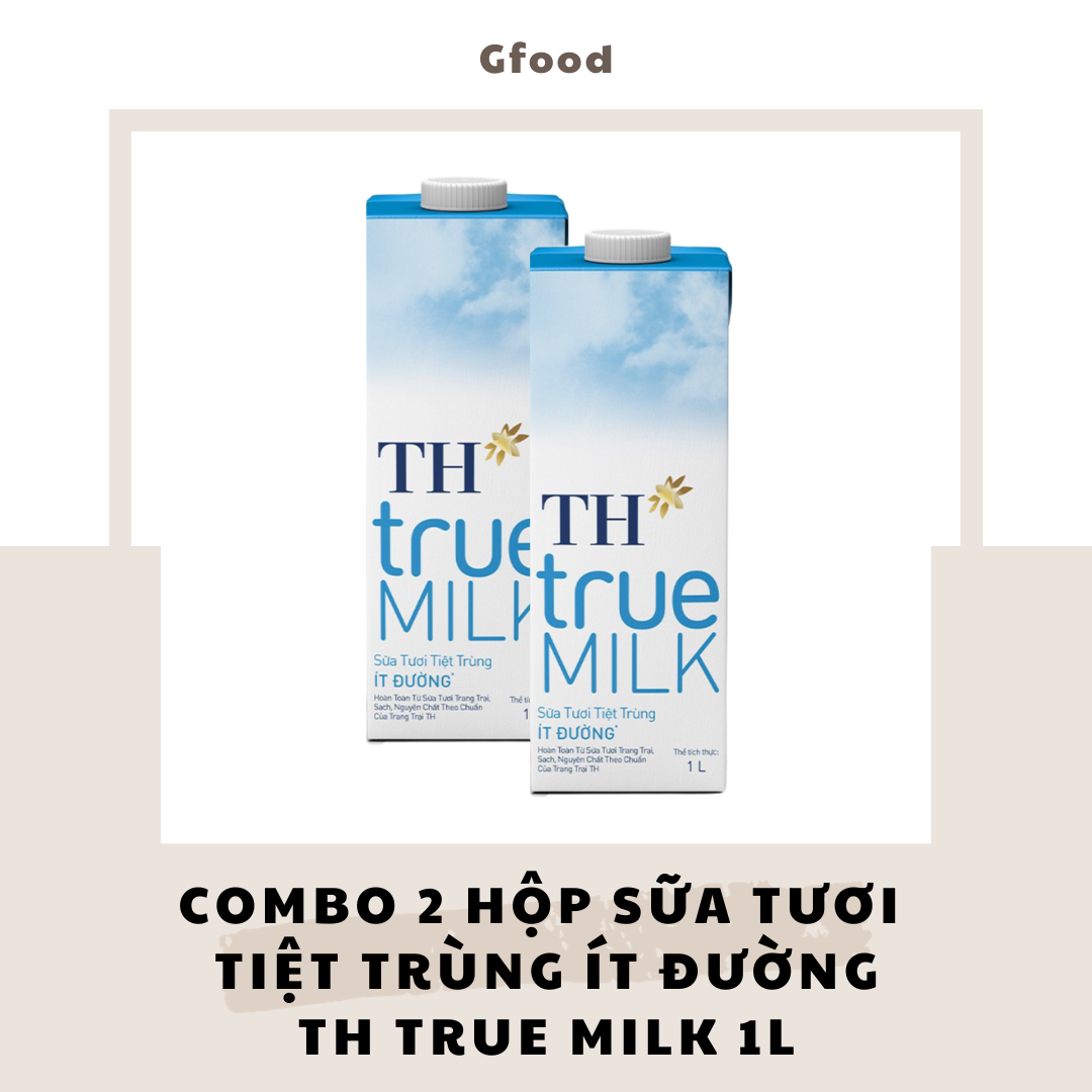 Th true milk sữa tươi tiệt trùng ít đường 1l