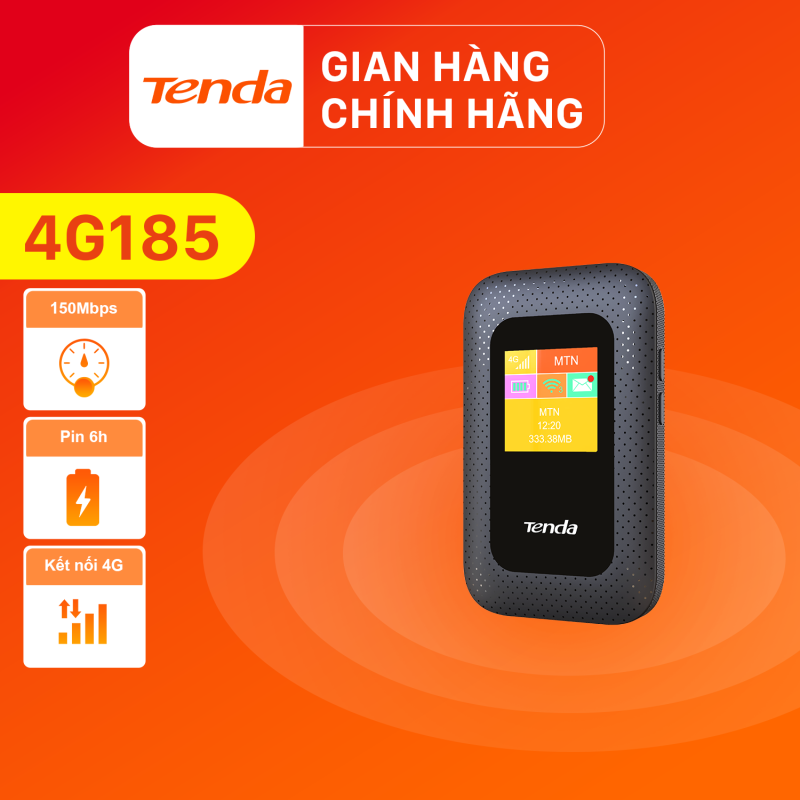Bảng giá [Hàng mới về]Bộ phát Wifi di động Tenda 4G LTE 4G185 - Hãng phân phối chính thức Phong Vũ