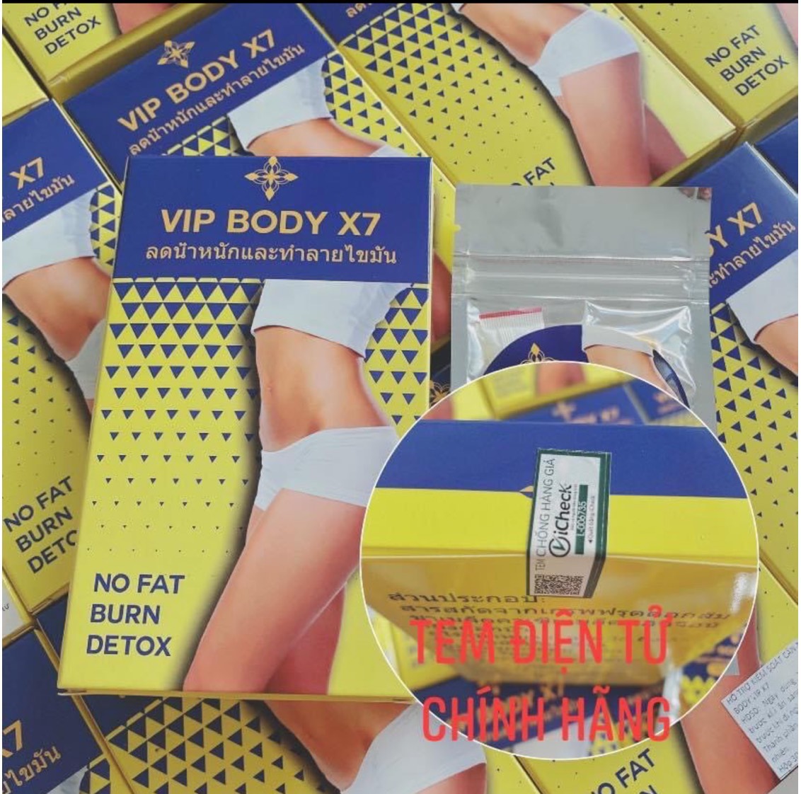 Giảm Cân Giảm Mỡ Siêu Nhanh Vip Body X7 (hộp 30 viên)
