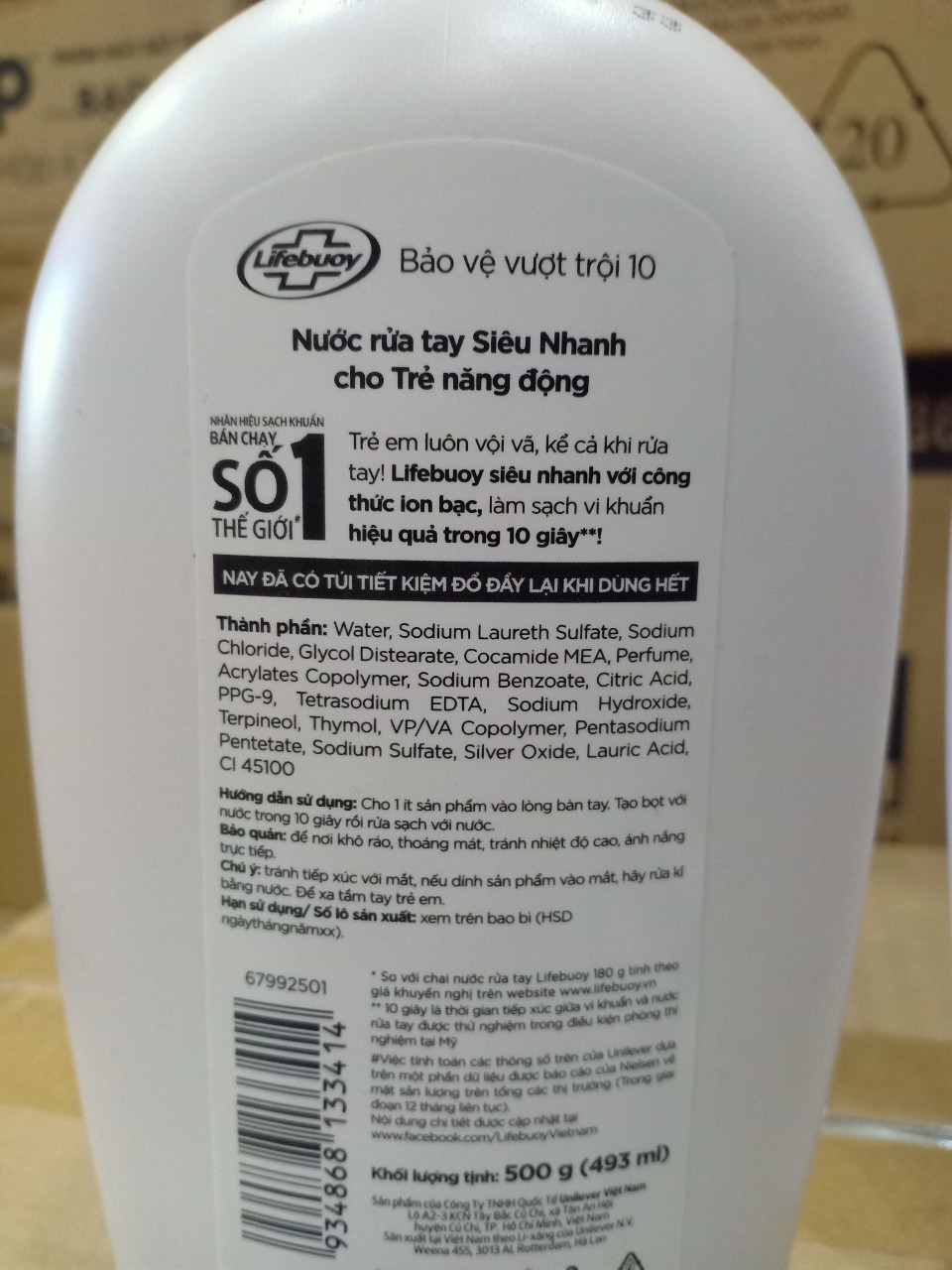 COMBO 2 CHAI NƯỚC RỬA TAY LIFEBUOY 500ML