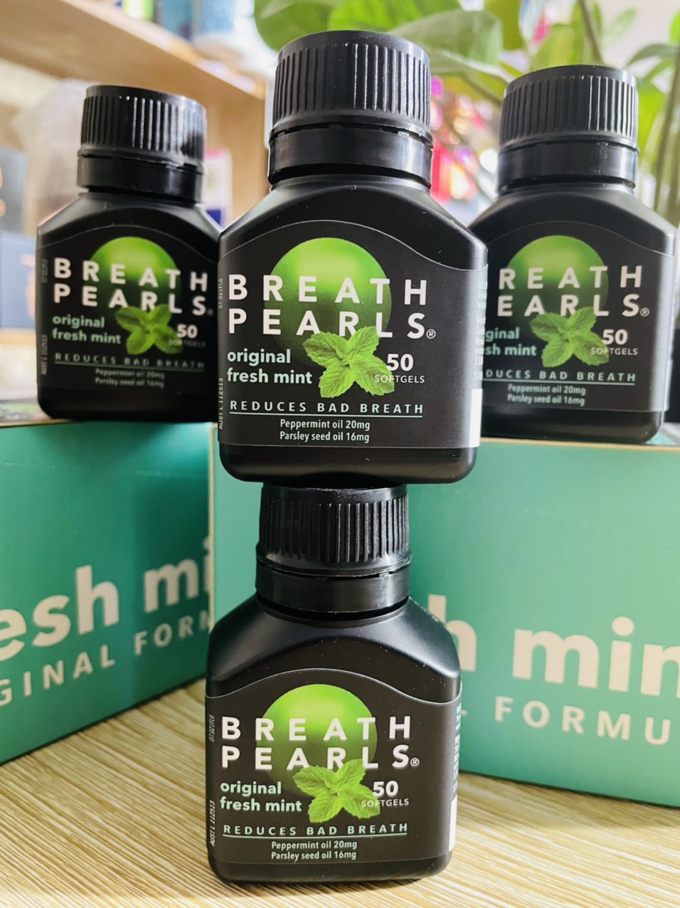 [HÀNG ÚC] Viên uống thơm miệng Breath pearls 50 viên