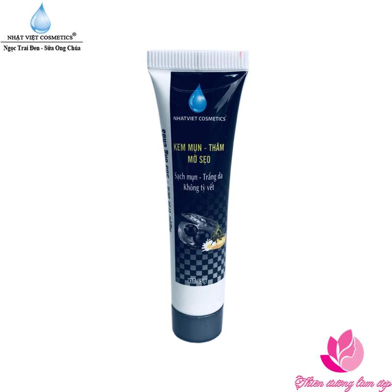Kem chấm Mụn Thâm Mờ sẹo Ngọc Trai Đen và Sữa Ong Chúa NHẬT VIỆT - 15g