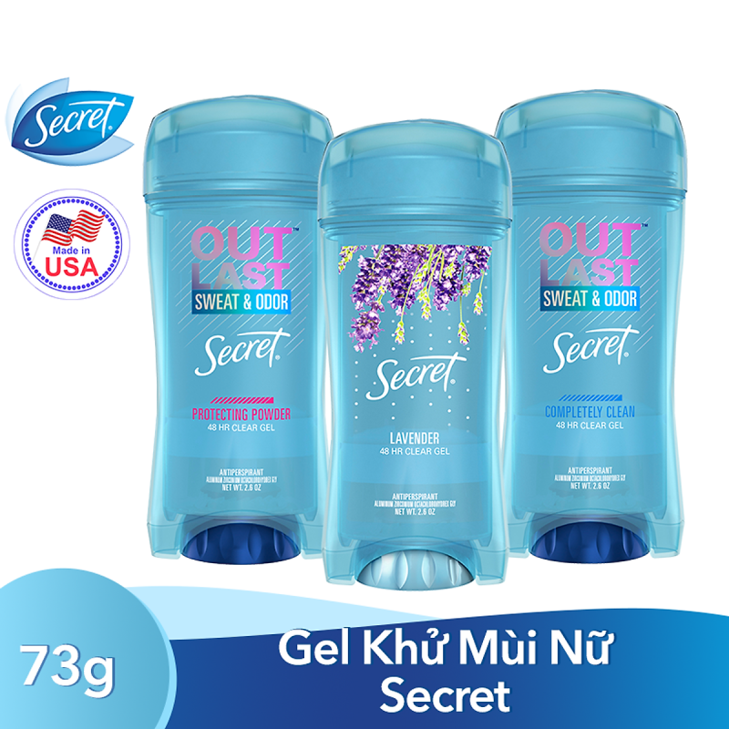 Lăn khử mùi nữ Secret Clear Gel 73g [Made in USA] nhập khẩu