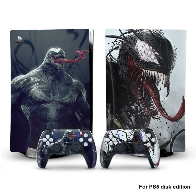 Venom Disk skin sticker Digital for ps5 Decal cover Console 2 Controller Skin Sticker disk version skins Game Accessories