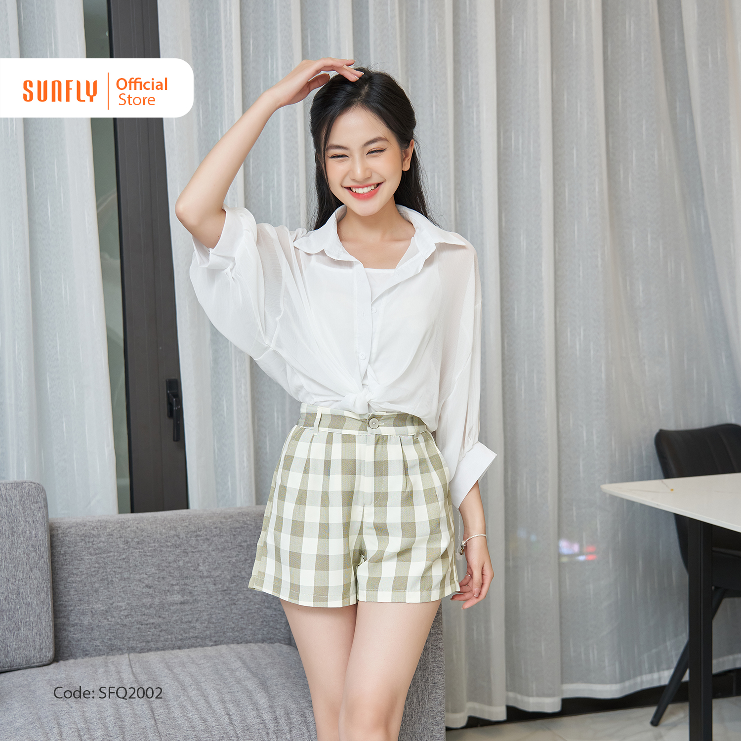 Quần short đùi nữ kate sunfly quần sooc đùi năng động, trẻ trung xuống phố sfq2002