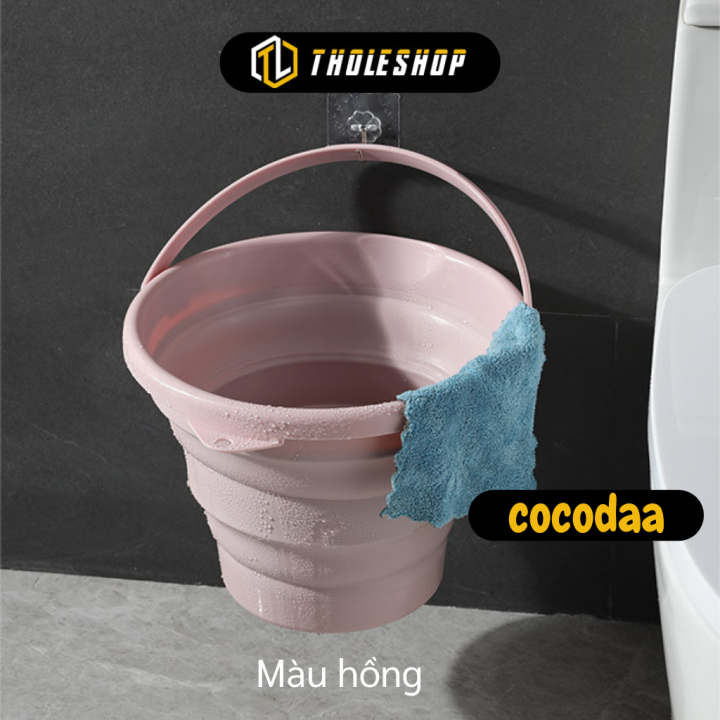 Xô nhựa gấp gọn 5L thông minh - Xô gấp gọn thông minh - Thau gấp gọn tiện lợi khi đi du lịch, dã ngoại - Xô đựng nước gấp gọn đi câu cá