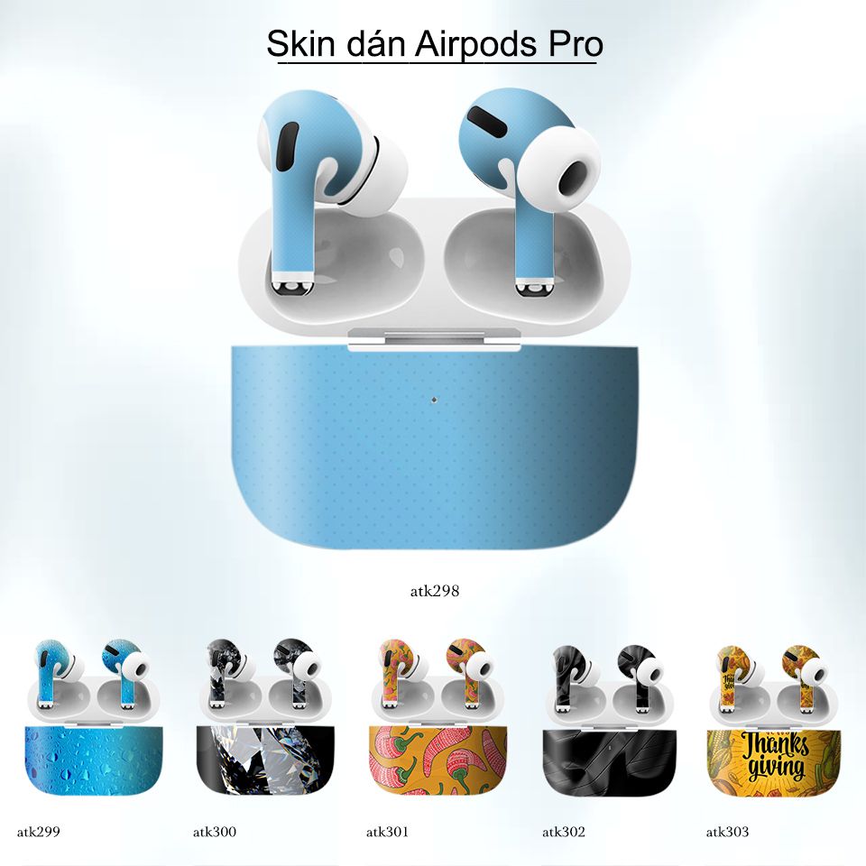 Decal Skin dán AirPods Pro mẫu thiết kế 47