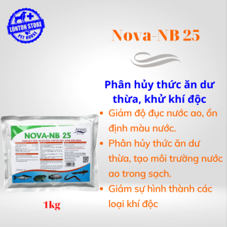 ANOVA Nova NB25 Làm sạch nước ao. phân hủy thức ăn dư thừa khí độc,Gói 1kg thumbnail
