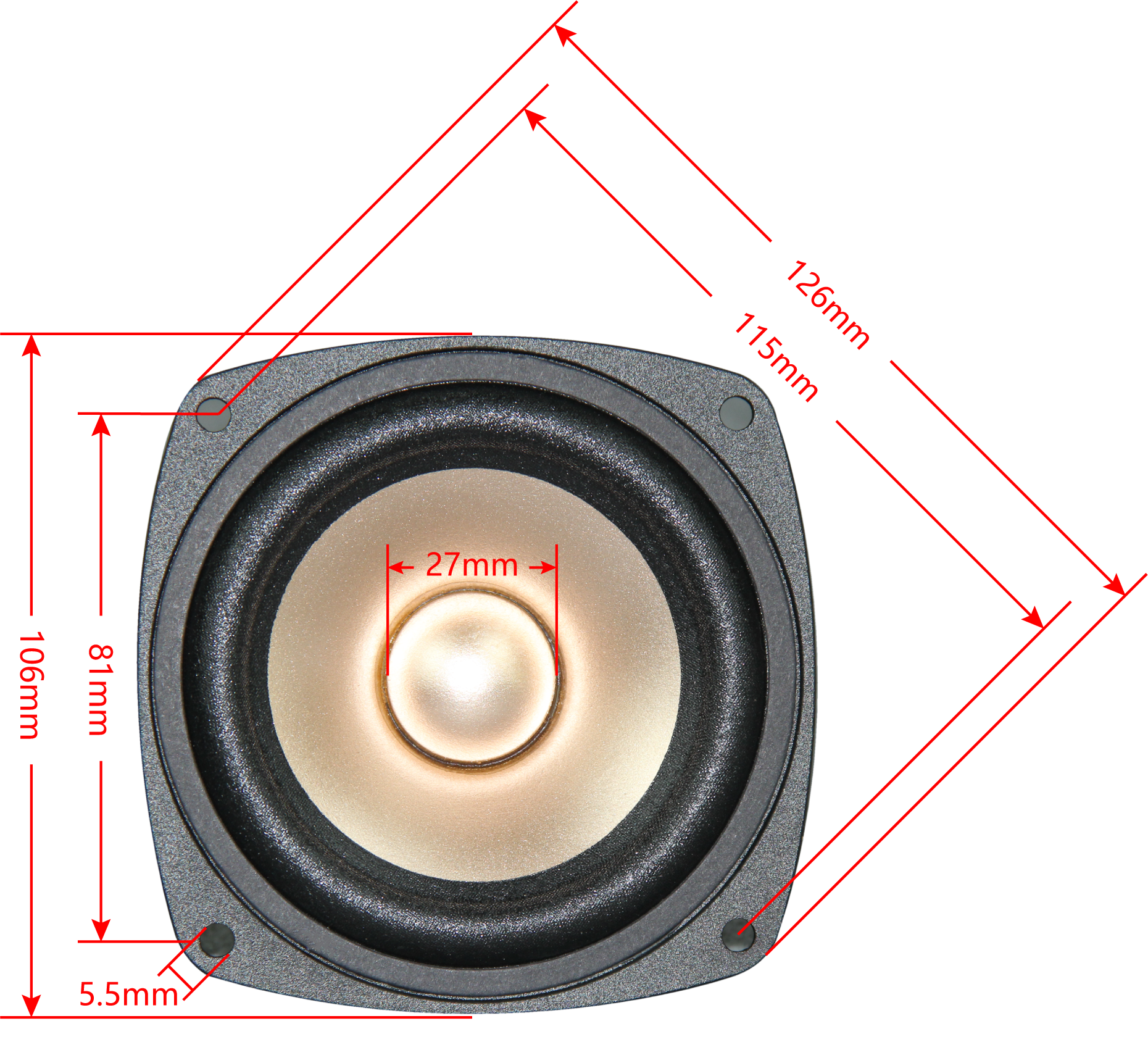 Loa toàn dải Nhật Bản 4 inch AKISUI