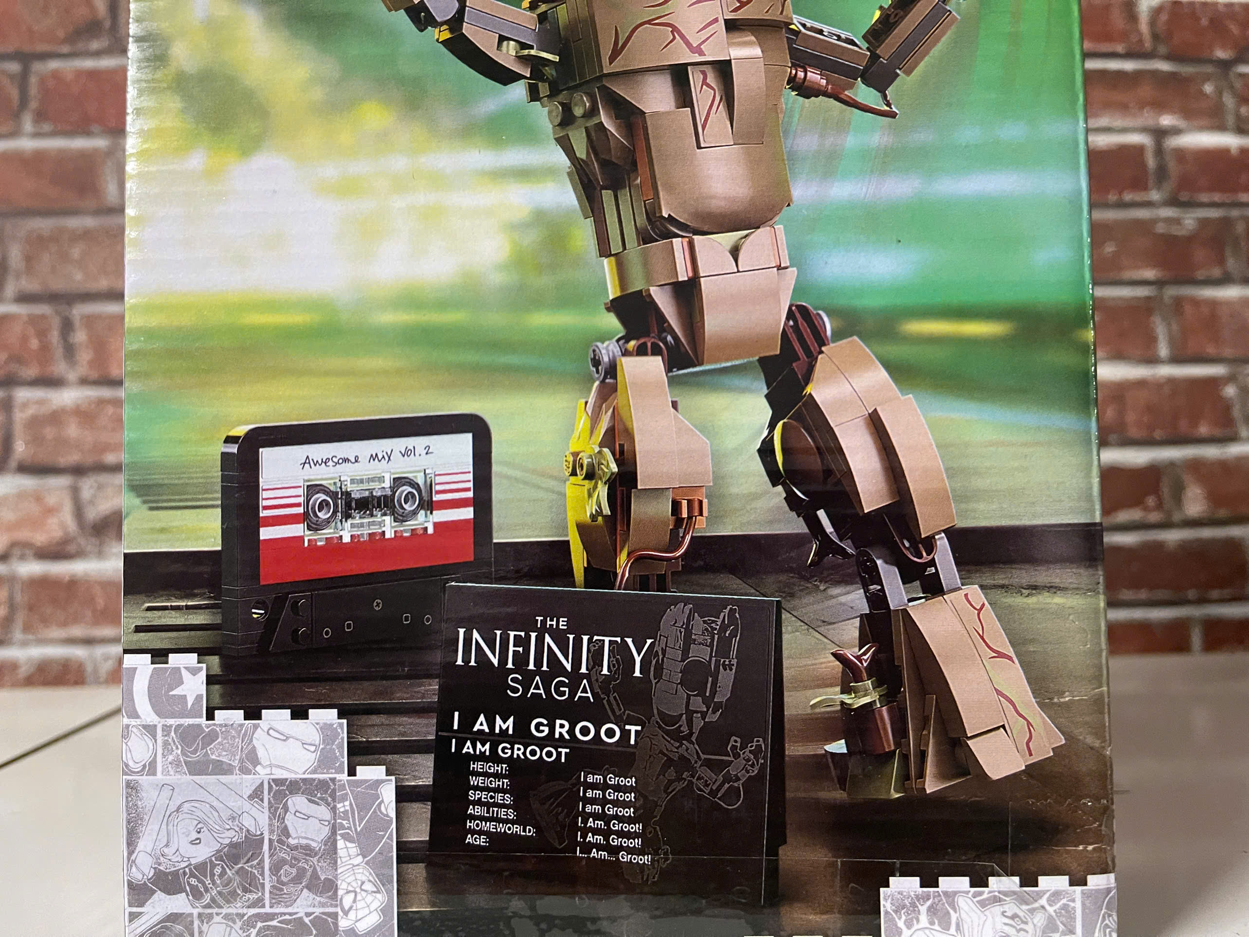 Đồ chơi xếp hình 21002 2014 76217 Mô hình Groot Siêu Anh Hùng Marvel