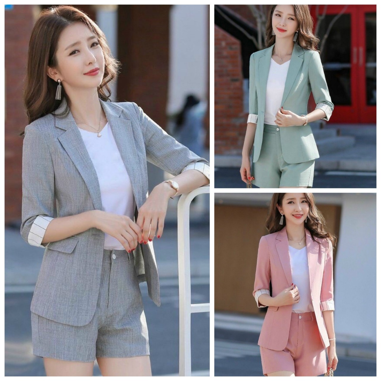 Set bộ áo vét và quần đùi 3 món cá tính BEYEU1688 - BY4500