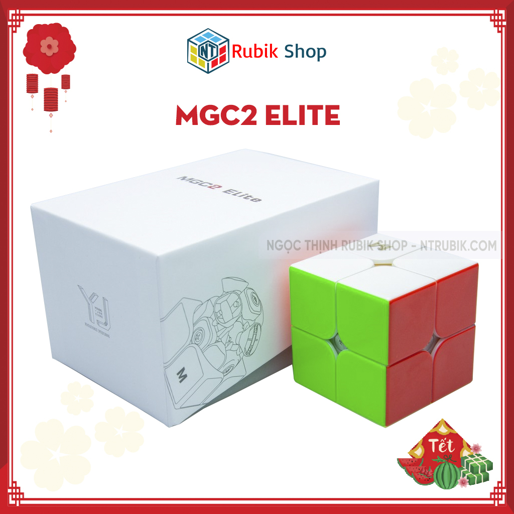 [Hoàn tiền 10%][Siêu phẩm] Rubik 2x2x2 YongJun MGC2 Elite Stickerless/ Đen