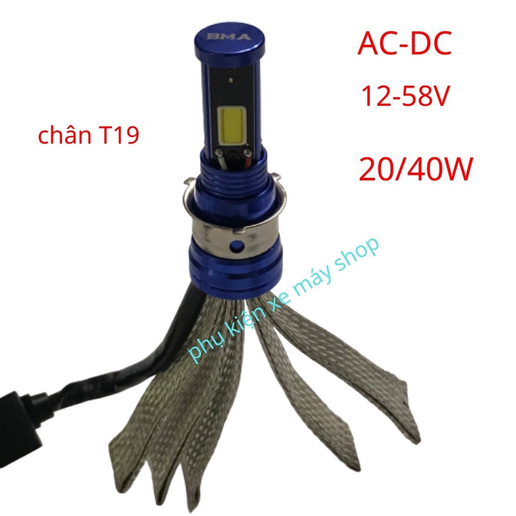 Đèn Pha Led BMA 3 Tim led 💥 Chân H4 - T19 Siêu Sáng