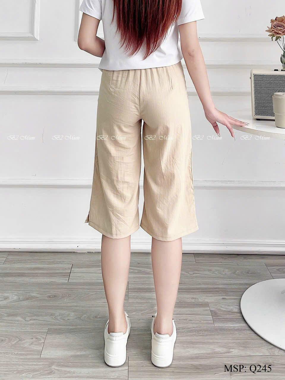 [Siêu Hót] Quần Lửng Bầu Ống Rộng Chất Đũi Mềm Mát