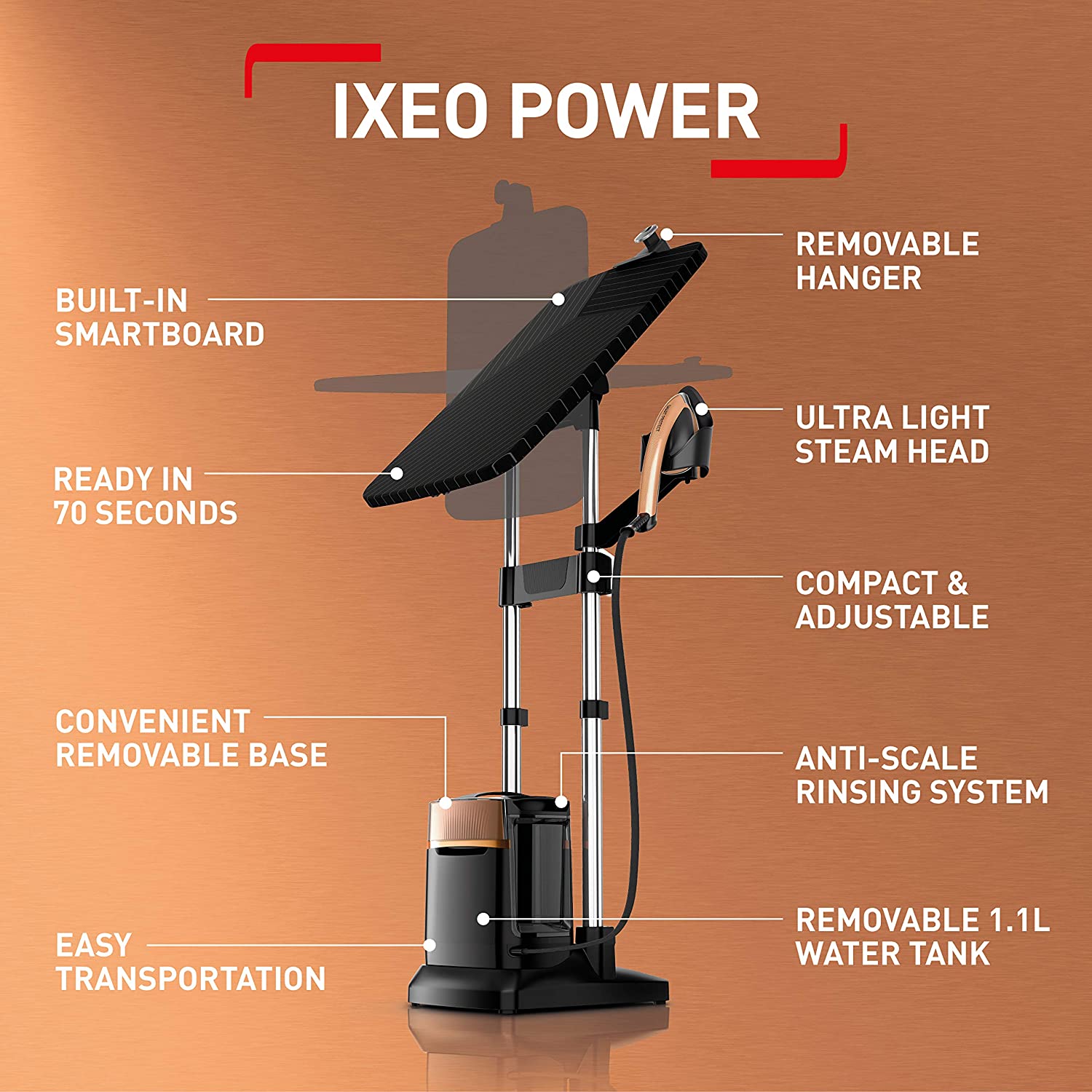 [Trả góp 0%]Bàn Là Cây Tefal QT2020 Ixeo Power
