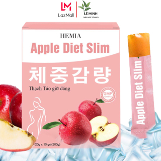 Thạch táo giảm cân Hemia, giảm cân an toàn tại nhà, 1 hộp 10 cái thumbnail