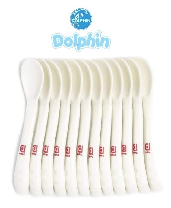 Thìa Phíp Ăn Dặm Dolphin  Trắng Cao Cấp ( Túi 12 Cái)