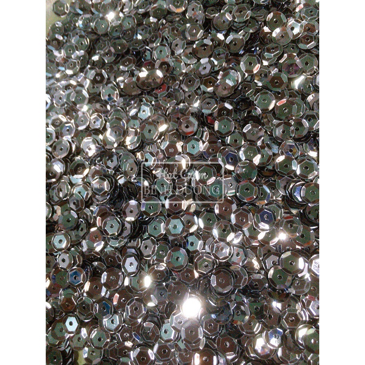Gói 100gram Kim sa(Sequin) thiếc lõm 5mm trang trí áo váy