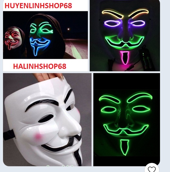 Đồ chơi Mặt Nạ Hacker, mặt nạ hacker CÓ ĐÈN - Mặt Nạ CAO CẤP ( ĐÈN CÓ NHIỀU MÀU,NHIỀU KIỂU NHÁY ĐỔI MÀU)