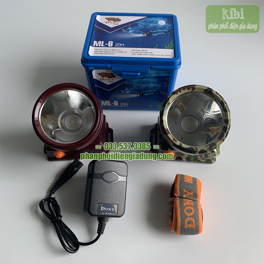 Đèn pin đội đầu siêu sáng, đèn pin đeo đầu siêu sáng ML6 giá rẻ