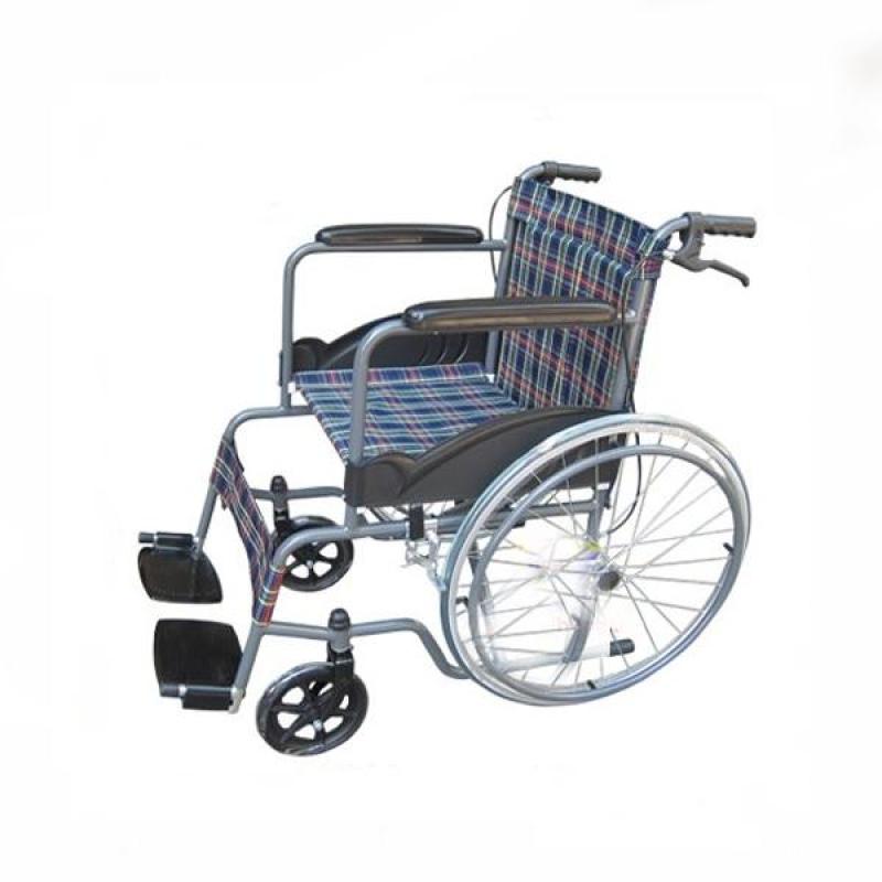 Xe lăn thường vải kẻ Lucass X75 dành cho người khuyết tật, người già, người bệnh