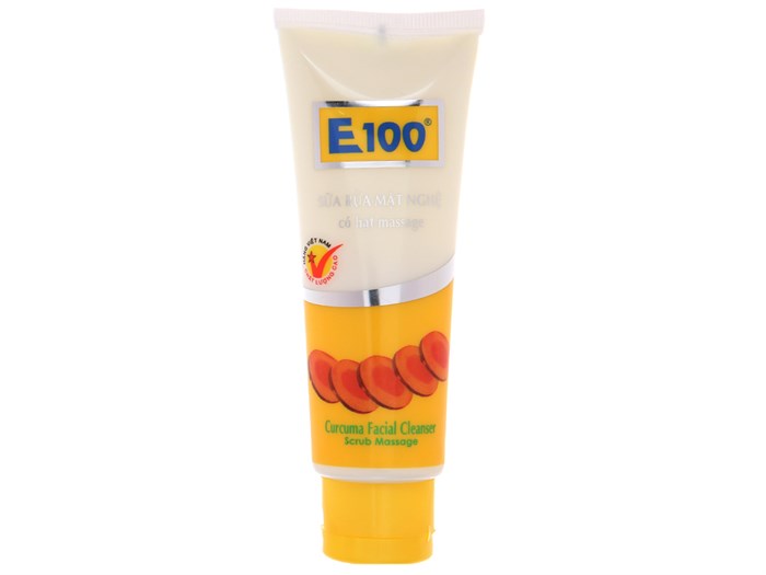 Sữa rửa mặt e100 nghệ hạt massage 100g