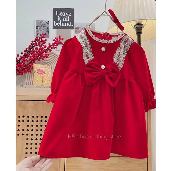 váy Nhung cao cấp size đại cồ cho bé gái