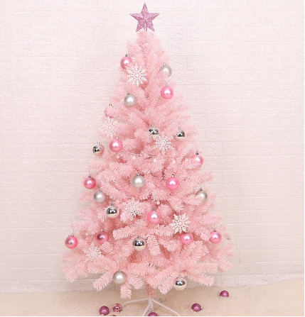 Cây thông noel CAO 1.2M màu hồng kèm đầy đủ phụ kiện
